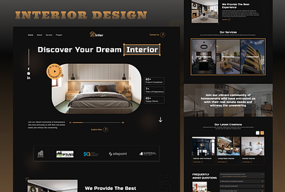 Interior Landing Page architect architecture decor furniture home decor home decoration interior interior design living room visual design