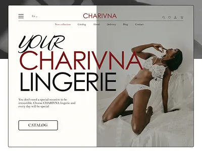 LINGERIE BRAND - Concept web site branding e commerce figma landing landing page lingerie online store ui ui designer underwear ux designer ux ui web design web designer website
