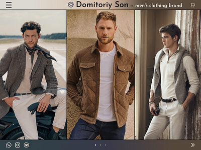 Men's clothing brand brand branding clothin design invite ui ux мужчины одежда