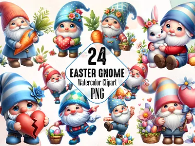 Cute Easter Gnome Sublimation Clipart 3d animation app branding design graphic design illustration logo ui vector