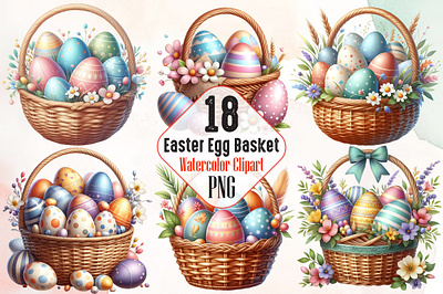 Easter Egg Basket Sublimation Clipart 3d animation app branding design graphic design illustration logo ui vector