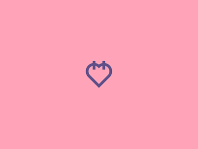 Make Love app event heart letter logo love m make minimal monogram simple symbol typography