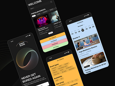 Event Exploring App mobile app uiux