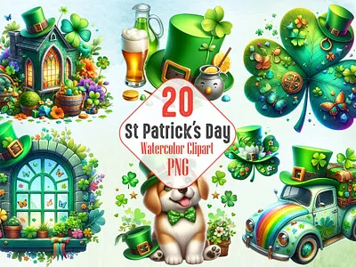 St Patrick's Day Clipart Sublimation 3d animation app branding design graphic design illustration logo ui vector