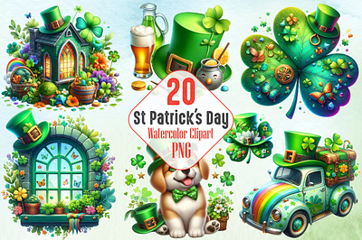 St Patrick's Day Clipart Sublimation 3d animation app branding design graphic design illustration logo ui vector