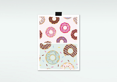 Velvet donut reverie abstract hand drawn modern pattern seamless