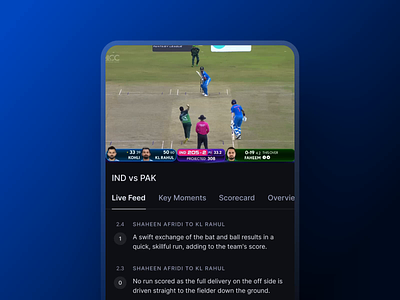 Sports key moments animation for Disney+ Hotstar after effects animation asia cup blue cricket delightful disney hotstar india india vs pakistan micro animation motion motion design motion graphics ott sports streaming ui ux worldcup