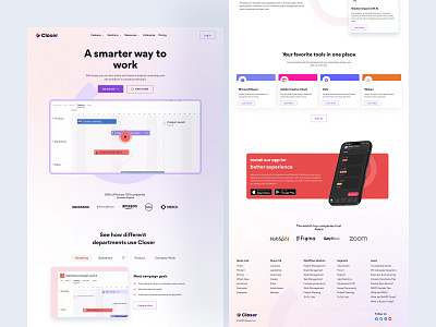 Making Task Management Easier for Teams clean clear concept graphic design landing page landing page design modern responsive saas saas deisgn saas landing page ui ui design uique uiux user interface ux ux design uxretech