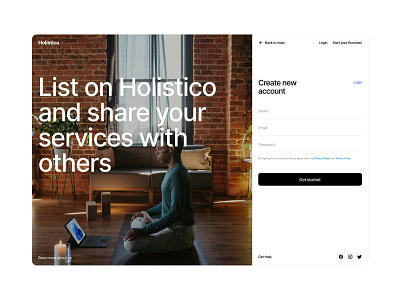 [Holistico] 0 → 1 freelance hire hiredesigner landing light marketing ui productdesigner remotedesigner saas ui uidesign ux uxdesign