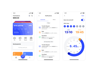 Mobile Banking - Some Screens 🪄 banking clean design digitalbanking finance fintech light ui ux