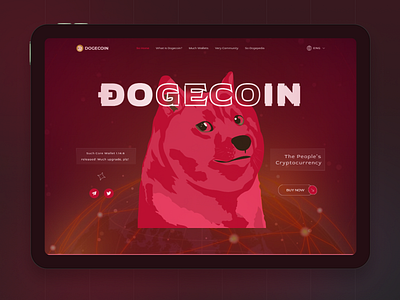 Dogecoin-Meme Coin Website blockchain coin dogecoin meme meme coin landing page meme website nft pepe pepe landing page web3