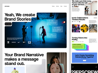 24FPSCREW - Video Production Studio design figma homepage landing page minimal ui web web design website