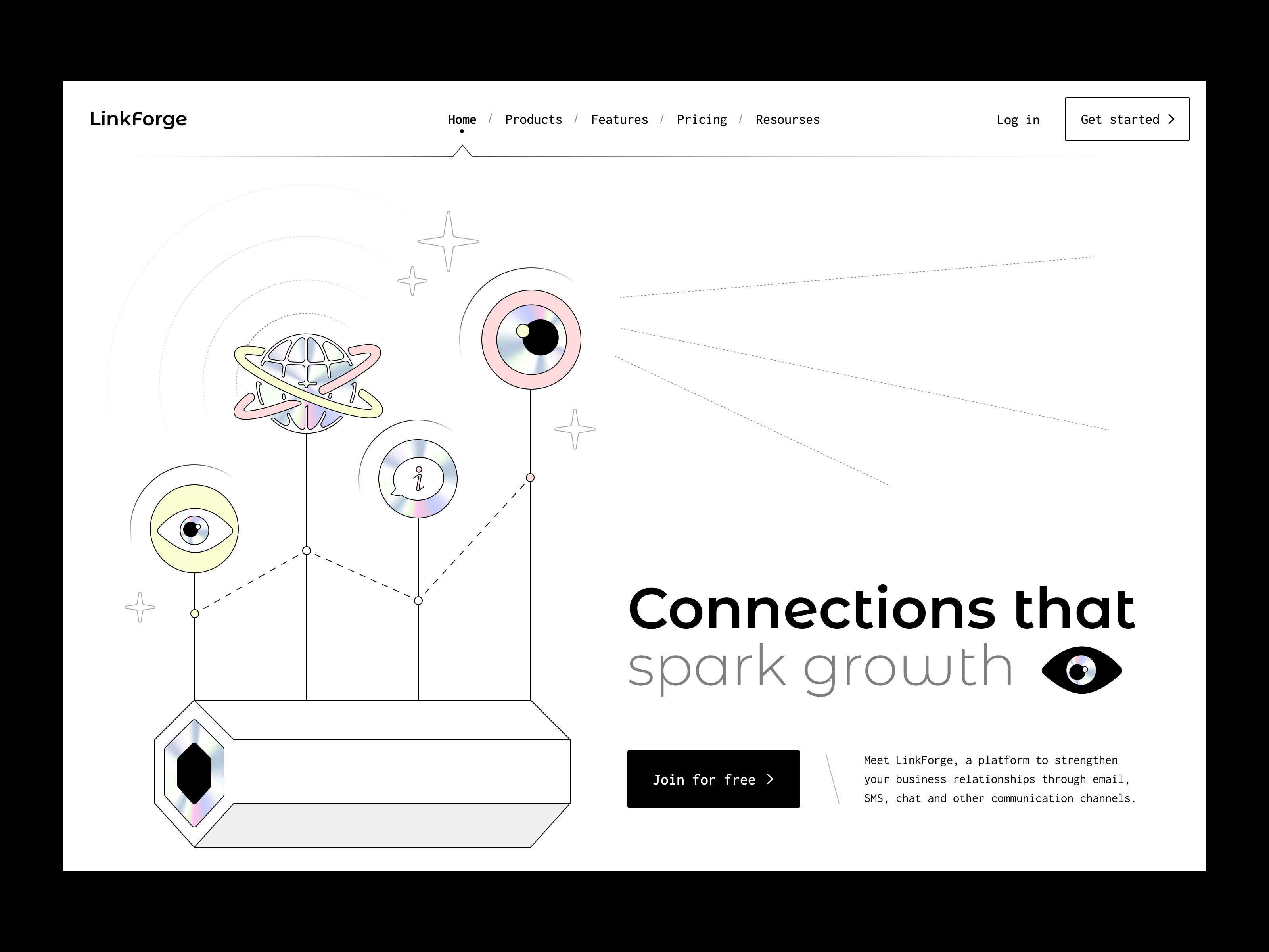 LinkForge / hero section appui concept creativedesign crm design crm platform designportfolio designshowcase figma first screen hero section interactiondesign minimaldesign modernui product ui design ui ux uiinspiration ux visualdesign web design