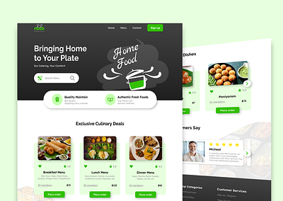 RR Food Catering Service Landing Page figma graphic design illustration interaction landing page ui ui ux user experience user interface web design webpage website