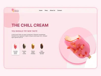 03. Ice cream web design I figma figma ice cream landing page design uidesign uiux uxiudesign webdesign website design
