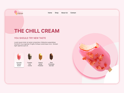 03. Ice cream web design I figma figma ice cream landing page design uidesign uiux uxiudesign webdesign website design