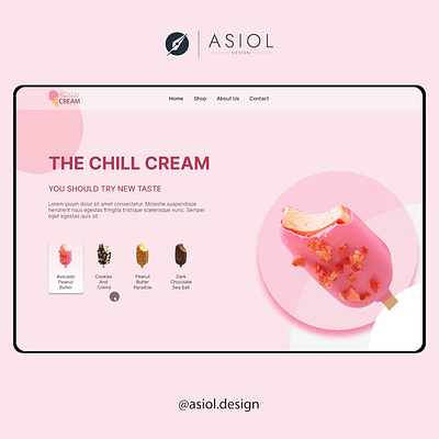 Ice cream web design I figma design figma graphic design illustration landingpage ui uidesign uiux web webdesign