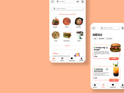 SnackSphere -Food delivery app (Case Study) case study creative delivery app digital figma food app graphic design mobile mobile app product design uder experience ui ux uxui design