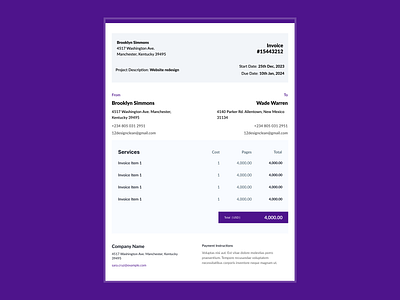 Day 46 of 100: Invoice Design design ui uidesign uiux ux webdesign