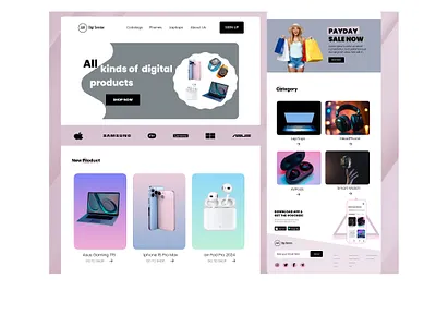 digi service landing page branding logo ui