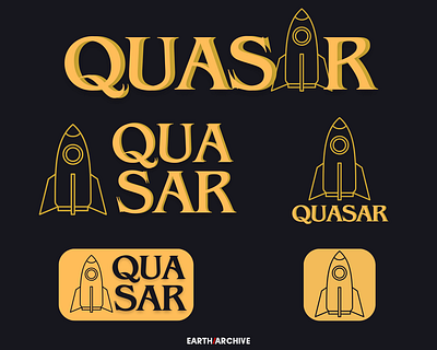 Quasar - A brand that takes you to moon branding graphic design logo
