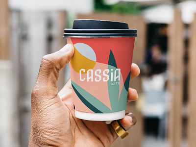 Cassia Cafe - Coffee Cups branding design graphic design identity illustration logo mark vector