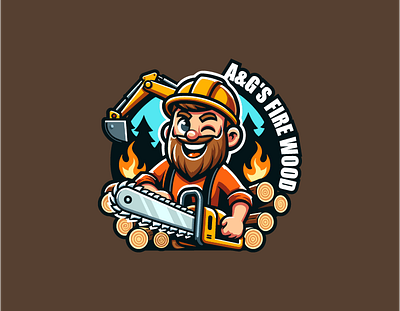 Lumberjack Logo branding graphic design logo