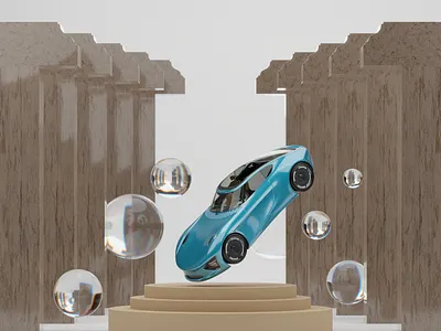 Floating 3d 3d design 3ddesign blender design illustration presentation presenting scene