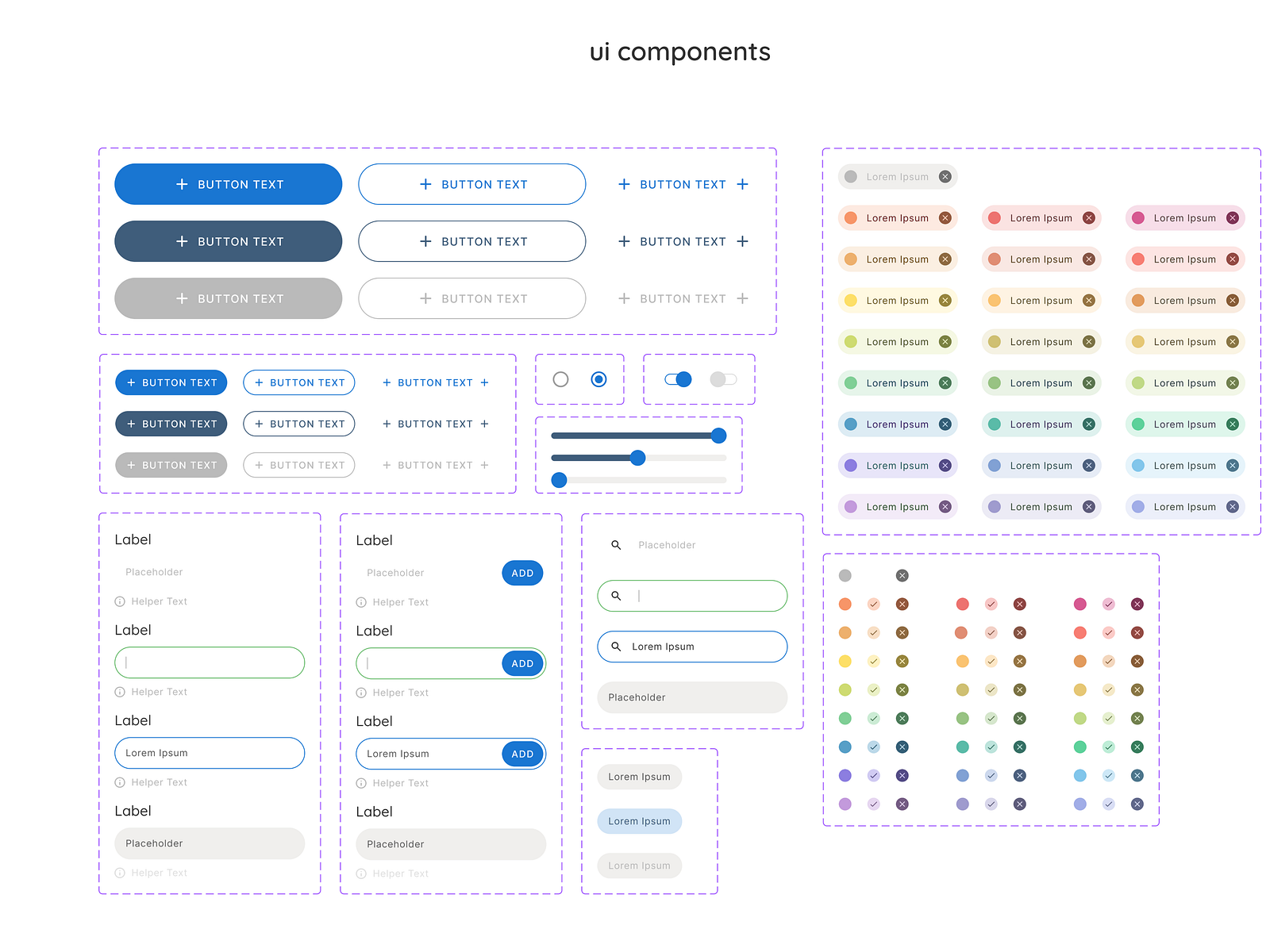 UI Components Kit - Mobile App by Duygu Can on Dribbble
