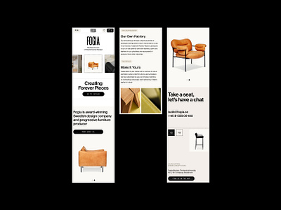 Fogia® furniture brand website