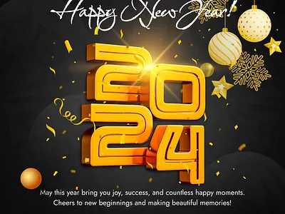 Happy New Year Flyer Design branding design flyer flyer design graphic design happy new year banner design happy new year flyer design illustration logo new year graphics welcome to 2024 flyer