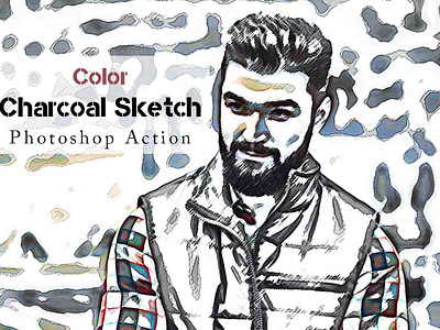 Color Charcoal Sketch Photoshop Action sketch