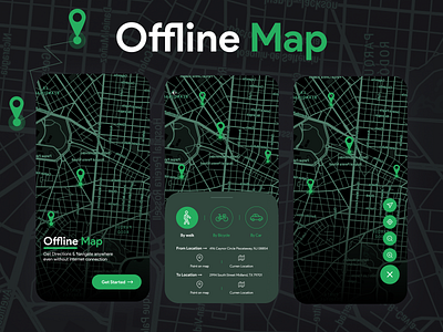 Hi've Offline Map App branding graphic design ui