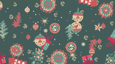 Christmas pattern with Christmas trees and gifts for the new yea greeting