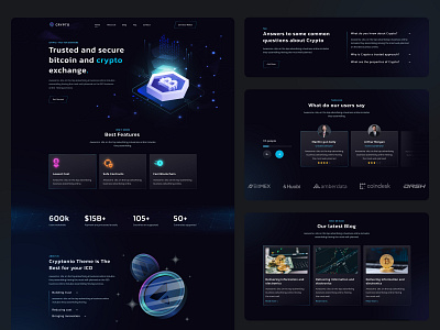 Crypto Currency UI/UX Landing Page Design branding crypto crypto currency crypto currency website crypto website crypto website design currency design figma graphic design illustration logo minimal crypto currency design ui ui ux design ux website website design website landing page