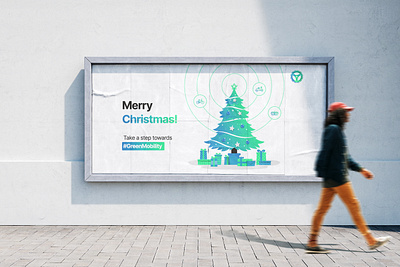 Move to earn green mobility Merry Christmas banner for WheelCoin banner banner design brand design branding christmas colourful design graphic design green green mobility illustration marketing merry christmas minimal post post design poster poster design social media web3