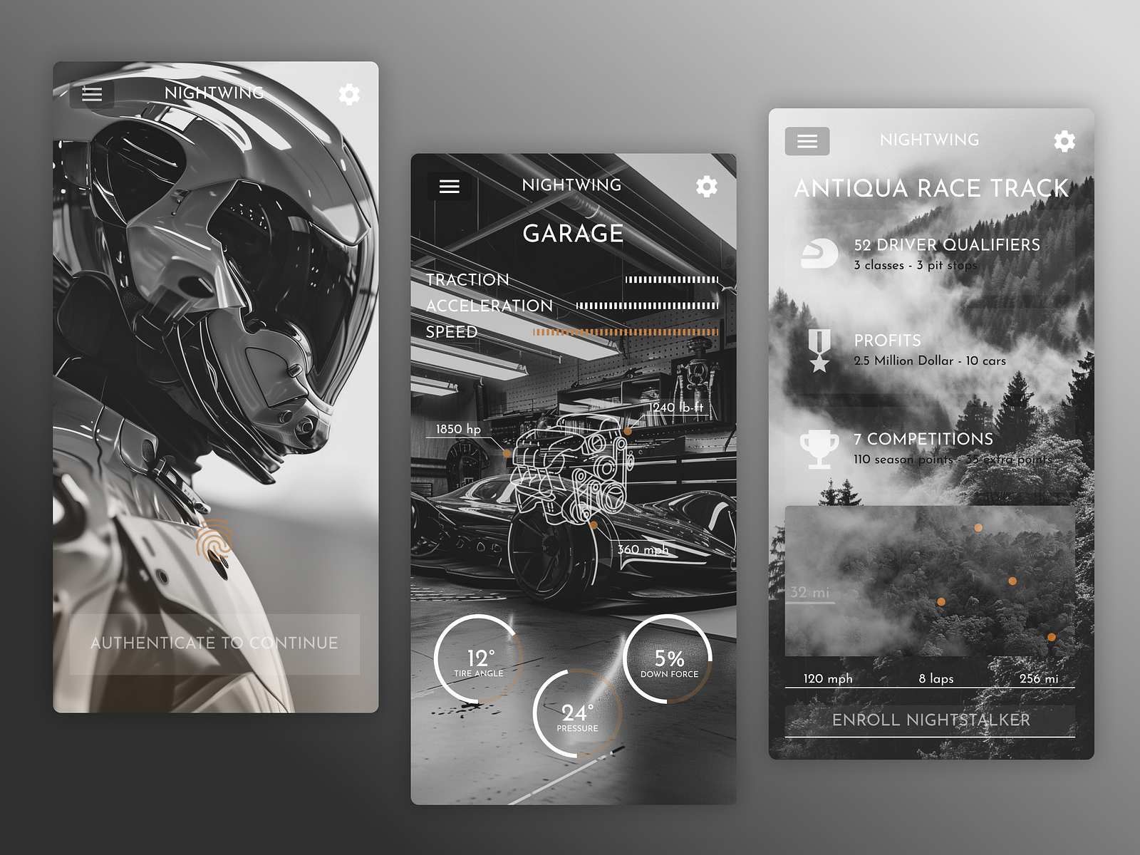 Racing App Concept by Lars Dunker on Dribbble