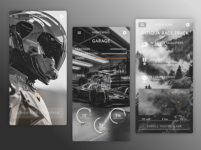Racing App - Concept app design graphic design ui ux