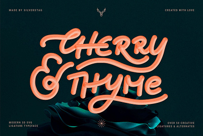 Cherry & Thyme - 3D SVG Typeface bold transparent font cool creative display display font display font pack font font font bold font pack font regular hipster modern modern display font modern hipster font painted sans serif svg font svg font typeface svg sans serif svg typeface