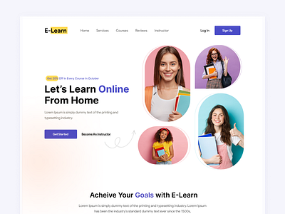 E-learning website e learning website figma design ui uiux design web website design
