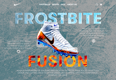 Football Boots- Landing Page Idea UI/UX Design design figma football football boots nike web design