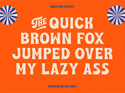 Vacation Display Font 60s 70s california display font fun font retro typeface typeface funky vacation vacation display font vintage