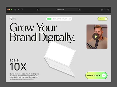 Digital Marketing Agency Website 3d agency animation branding business design digital marketing graphic design illustration logo marketing minimal modern startup ui uiux user experience design userinterface ux webdesign
