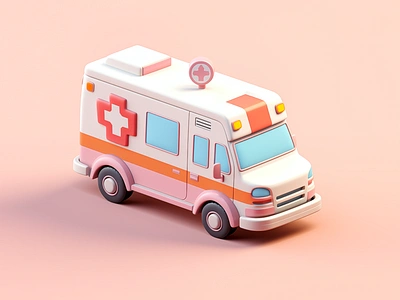 3D Ambulance, 3D Cartoon Ambulance, 3D Pastel Ambulance 3d 3d ai 3d ai ambulance 3d ai design 3d ambulance 3d ambulance deign 3d car 3d car design 3d cartoon 3d cartoon deign 3d funny ambulance 3d illustration 3d illustration design ai ambulance fiverr fiverr design gerdoo midjourney