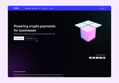 Orbit: Processing crypto offramp transactions for payments bitcoin branding business crypto finance illustration landing page off ramp on ramp product design remittance