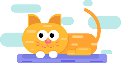 A little cat adobe illustrator design graphic design illustrator vector