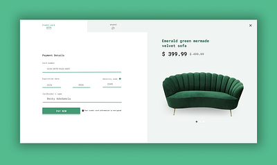 credit card checkout form page ui