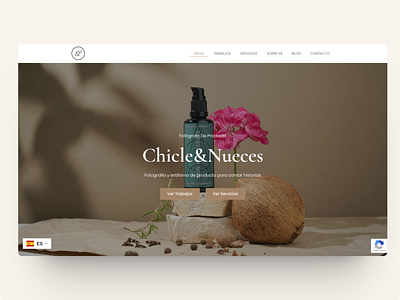 Chicle&Nueces - Product Photography Website design web design web designer web interface web ui website