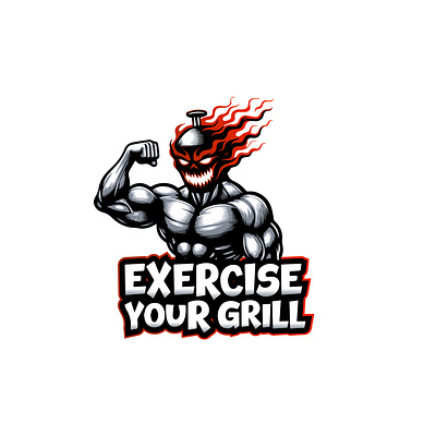 Exercise Your Grill | Logo Design grill logo restaurant