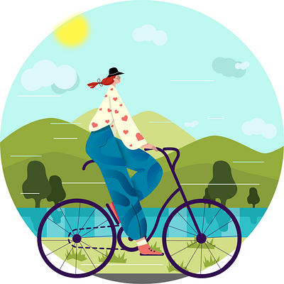 bicycle adobe illustrator design graphic design illustration illustrator vector